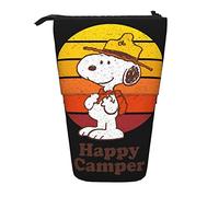 YINGD Snoopy 16 Pencil Case Expandable Peanuts Organizer Bags Retractable Cute Large Capacity Boy Girl Stationery Pouch Lightweight for School Office ci78