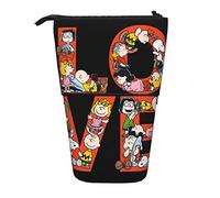 YINGD Snoopy & Charlie Brown 2 Pencil Case Expandable Peanuts Organizer Bags Retractable Cute Large Capacity Boy Girl Stationery Pouch Lightweight for School Office ci89
