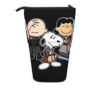 YINGD Snoopy Charlie Brown Pencil Case Expandable Peanuts Organizer Bags Retractable Cute Large Capacity Boy Girl Stationery Pouch Lightweight for School Office cv47
