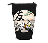 YINGD Snoopy & Charlie Brown Pencil Case Expandable Peanuts Organizer Bags Retractable Cute Large Capacity Boy Girl Stationery Pouch Lightweight for School Office ci90