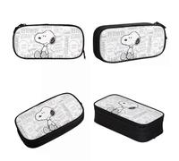 YINGD Snoopy On Black White Comics Pencil Cases New Pen Box Pencil Bags for Student Big Capacity Students School Gifts Pencilcases