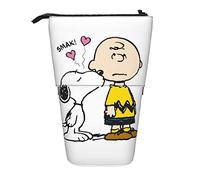 YINGD Snoopy Pencil Case Expandable Peanuts Organizer Bags Retractable Cute Large Capacity Boy Girl Stationery Pouch Lightweight for School Office cc85