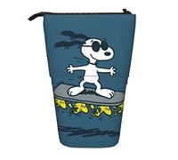 YINGD Snoopy Pencil Case Expandable Peanuts Organizer Bags Retractable Cute Large Capacity Boy Girl Stationery Pouch Lightweight for School Office xz89