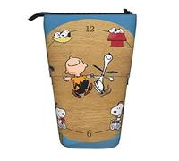 YINGD Snoopy Pencil Case Expandable Peanuts Organizer Bags Retractable Pen Case Cute Large Capacity Boy Girl Stationery Pouch Lightweight for School Office cv207