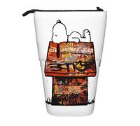 YINGD Snoopy Pencil Case Expandable Peanuts Organizer Bags Retractable Pen Case Cute Large Capacity Boy Girl Stationery Pouch Lightweight for School Office JI80