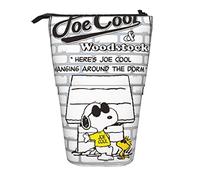 YINGD Snoopy Woodstock Pencil Case Expandable Peanuts Organizer Bags Retractable Cute Large Capacity Boy Girl Stationery Pouch Lightweight for School Office cv49