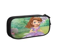 YINGD Sofia The First Pencil Case for Minimalist Users - Slim Profile with 2 Zipper Pockets & Pen Loops (Water-Resistant)