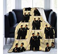 YINGD Soft Throw Blanket Laurel and Hardy Lightweight Warm Flannel Blanket Soft Microfiber Fluffy Blanket for Sofa Bed 125x100cm
