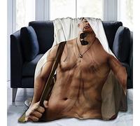YINGD Soft Throw Blankets Channing Tatum Flannel Blanket Ultra Soft Comfortable Blanket Anti Static Washable for Bed Sofa 125x100cm