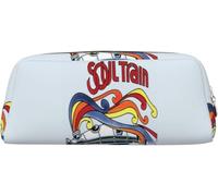 YINGD Soul Train Zipper Pencil case Large-Capacity Stationery Bag Suitable for School Office Boys and Girls