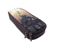 YINGD Star vs. The Forces of Evil Pencil Case Elegant Brown Leather Pouch for School & Office Supplies