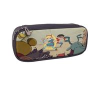YINGD Star vs. The Forces of Evil Pencil Case Elegant Leather Organizer for Students Teachers & Artists