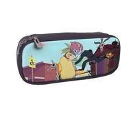 YINGD Star vs. The Forces of Evil Pencil Case Slim PU Leather Pen Case with Secure Zipper Closure