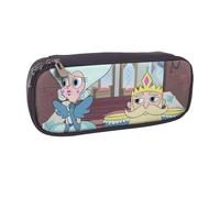 YINGD Star vs. The Forces of Evil Pencil Case Spacious Synthetic Leather Holder for Multiple Stationery Items