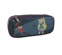 YINGD Star vs. The Forces of Evil Pencil Case Versatile Brown Leather Pouch with Multi-Pocket Design