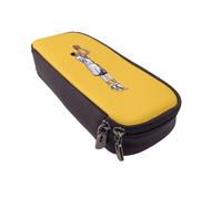 YINGD Stephen Curry Pencil Case Multi-Functional Brown PU Leather Pouch for Travel & Everyday Use