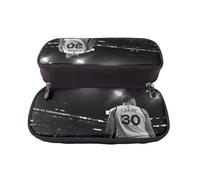 YINGD Stephen Curry Pencil Case Slim Brown PU Leather Pouch for Easy Storage & Portability