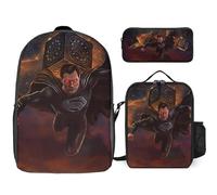 YINGD Superhero Backpack School Explorer Set Three Piece Discovery Combo