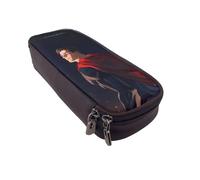 YINGD Superman Pencil Case Durable Synthetic Leather Bag for Artists & Professionals