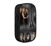 YINGD Supernatural Vampire Diaries Supernatural Pencil Case Large Capacity Doublelayer Pen Bag School Stationery Pouch Pencil case Supp
