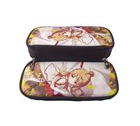 YINGD Sword Art Online Pencil Case Stationery Pouch Small Item Case Multipurpose Children Students Unisex PU Leather Stain Resista