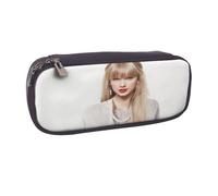 YINGD Taylor Swift Pencil Case Compact Travel-Friendly Leather Pouch for Writing Tools & Beauty Items