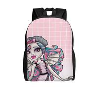 YINGD Teen Monster High Backpack for Daily Use, Lightweight and Waterproof Satchel, Large Capacity Bag for Travel and Work