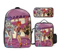 YINGD Teen Monster High Backpack Success Pack Complete School System with Organized Stationery Hub