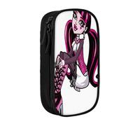 YINGD Teen Monster High Pencil Case Water-Resistant Organizer - Durable Polyester for Pens, Makeup, Travel Essentials (Portable)