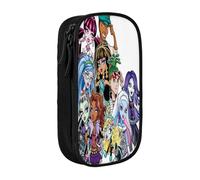 YINGD Teen Monster High Pencil Case with Magnetic Closure - Quick-Access Design for Pens, Sticky Notes, Paper Clips