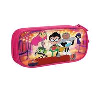 YINGD Teen Titans Go! Pencil Case, Multipurpose Pencase,Large Capacity Durable Pencil Pouch Storage Pen Bag Organizer Stationery