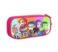 YINGD Teen Titans Go! Pencil Case, Multipurpose Pencase,Large Capacity Durable Pencil Pouch Storage Pen Bag Organizer Stationery