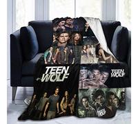 YINGD Teen Wolf TV Show Novelty Soft Flannel Blanket Collage Blanket Anti Pilling Bed Blanket for Bedroom Sofa Decoration 125x100cm