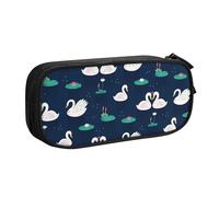 YINGD TEQUAN Large Capacity Pencil Case, Cute Bird Swan Animals Pattern Pencil Pouch 2 Compartments Pencil Bag