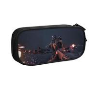 YINGD Terminator The Resistance Pencil Case Double Zipper Makeup Bag - Compact Oxford Cloth Pouch for Travel, Gym, Daily Essentials