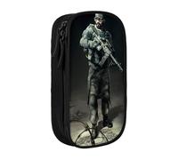 YINGD Terminator The Resistance Pencil Case for Minimalist Users - Slim Profile with 2 Zipper Pockets & Pen Loops (Water-Resistant)