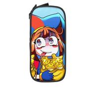 YINGD The Amazing Digital Circus Pencil Case Anime Pencil Pouch Case Makeup Bag Large Capacity Zipper Cosmetic Bag Double Layer Storage Pen Bag Pouch