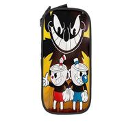 YINGD The Cuphead Show Big Capacity Pencil Case, Large Storage Pencil Pouch Pen Case Bag with Zipper, Pencil Case for School College Student Office Supplies