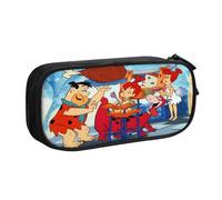 YINGD The Flintstones Pencil Case with Detachable Strap - Oxford Cloth Multi-Pocket Bag for Pens, Tools, Cosmetics