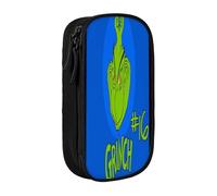 YINGD The Grinch Pencil Case Compact Zipper Pouch - Double Layer Design for Stationery, Art Supplies, Cosmetics Storage