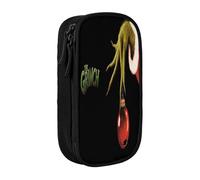 YINGD The Grinch Pencil Case Double Zipper Makeup Bag - Compact Oxford Cloth Pouch for Travel, Gym, Daily Essentials