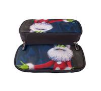 YINGD The Grinch Pencil Case Elegant Leather Organizer for Students Teachers & Artists