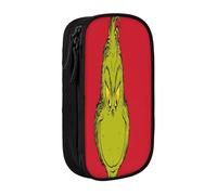 YINGD The Grinch Pencil Case for College Students - Multi-Layer Zipper Design, Fits Notebooks, Pens, Calculators