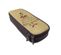 YINGD The Grinch Pencil Case PU Leather Multi-Pocket Bag for Pens Pencils Makeup & Small Accessories