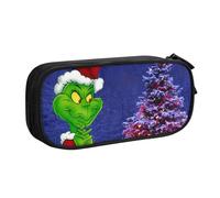 YINGD The Grinch Pencil Case Scratch-Resistant Surface - Oxford Polyester for Long-Lasting Use in School, Office