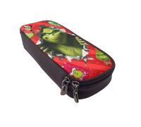 YINGD The Grinch Pencil Case Stylish Brown Pen Bag for Students Teachers & Professionals