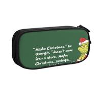 YINGD The Grinch Pencil Case Water-Resistant Organizer - Durable Polyester for Pens, Makeup, Travel Essentials (Portable)