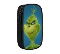 YINGD The Grinch Pencil Case with Detachable Strap - Oxford Cloth Multi-Pocket Bag for Pens, Tools, Cosmetics