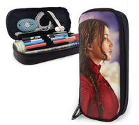 YINGD The Hunger Games Leather Pencil Case Pencil Case Stationery Bag Office Portable Storage Box Cosmetic Box Folder