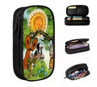 YINGD The Little Mole with Friend Pencil Cases Anime Pencilcases Pen Box for Student Big Capacity Bag Students School Gift Stationery